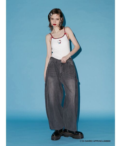 jouetie(ジュエティ)の「【ハローキティコラボ】jouetie×ハローキティ パイピングキャミソール(キャミソール・レディース・オフホワイト/その他1/ブラック・MEDIUM)」の21枚目の写真