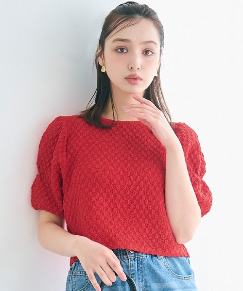 coca（coca）（コカ）の「ポップコーンデザイン袖ブラウス（シャツ/ブラウス・レディース・グリーン/ホワイト/ブラック/レッド・L/M/S）」の4枚目の写真