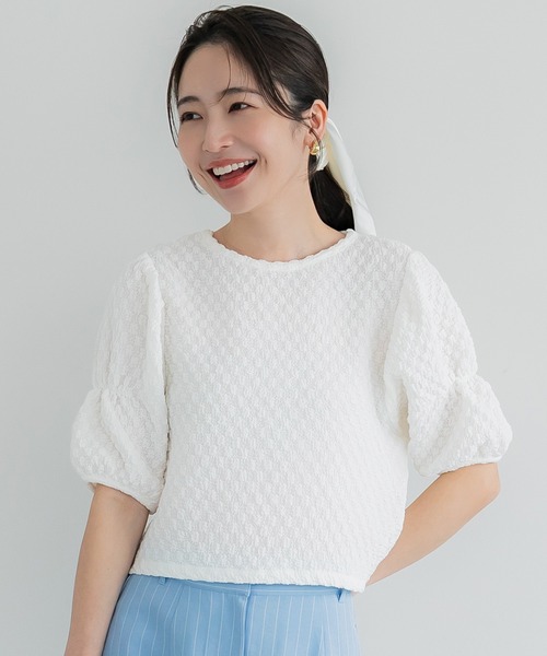 coca（coca）（コカ）の「ポップコーンデザイン袖ブラウス（シャツ/ブラウス・レディース・グリーン/ホワイト/ブラック/レッド・L/M/S）」の2枚目の写真