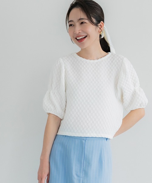 coca（coca）（コカ）の「ポップコーンデザイン袖ブラウス（シャツ/ブラウス・レディース・グリーン/ホワイト/ブラック/レッド・L/M/S）」の19枚目の写真