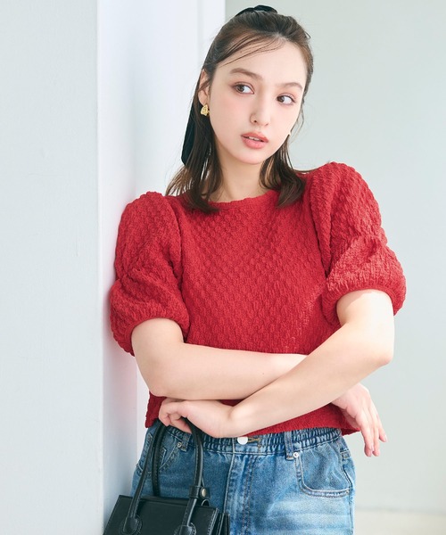 coca（coca）（コカ）の「ポップコーンデザイン袖ブラウス（シャツ/ブラウス・レディース・グリーン/ホワイト/ブラック/レッド・L/M/S）」の5枚目の写真