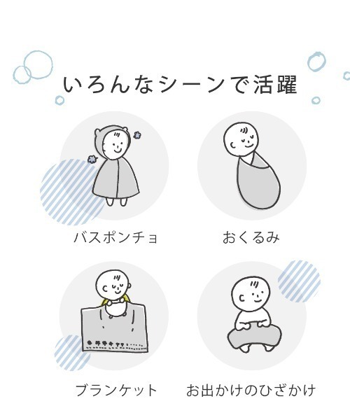 10mois（ディモワ）の「【 10mois(ディモワ)】バスポンチョ（その他ベビー用品・キッズ・グレー・ONE SIZE）」の3枚目の写真