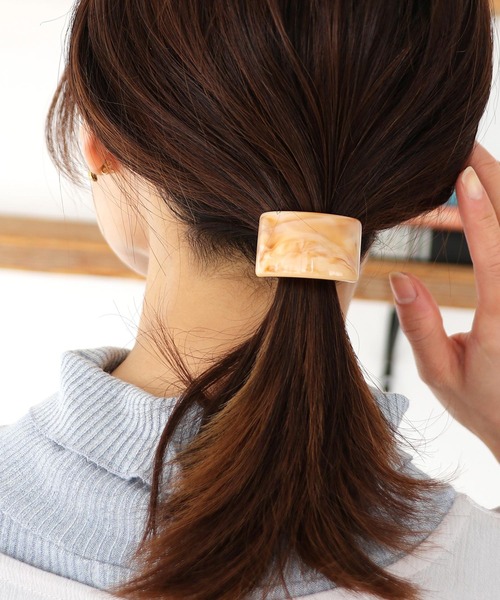 Crisp（クリスプ）の「ラテカラーヘアゴム（ヘアゴム・レディース・アイボリー/ブラウン/グリーン・FREE）」の4枚目の写真