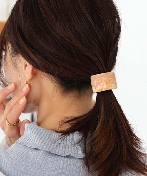 Crisp（クリスプ）の「ラテカラーヘアゴム（ヘアゴム・レディース・アイボリー/ブラウン/グリーン・FREE）」の6枚目の写真