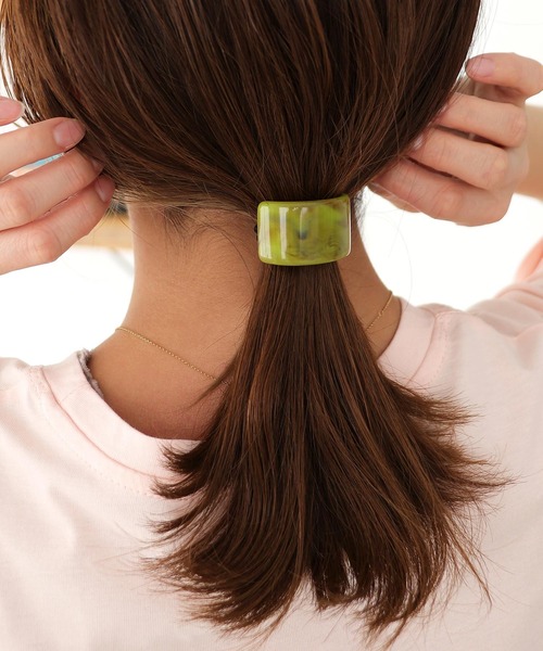 Crisp（クリスプ）の「ラテカラーヘアゴム（ヘアゴム・レディース・アイボリー/ブラウン/グリーン・FREE）」の11枚目の写真