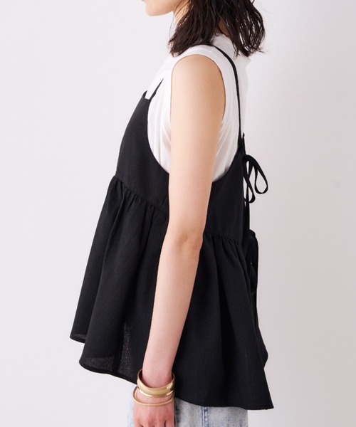 Libra Cue（リブラ キュー）の「リネンライクマルチウェイビスチェ（シャツ/ブラウス・レディース・ブラック/ベージュ/ブラウン・FREE）」の21枚目の写真