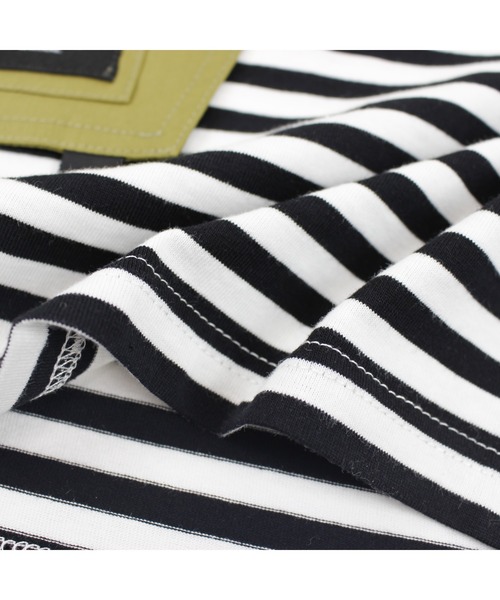 maarook（マルーク）の「ボーダーアシメトリーベストTシャツ（Tシャツ/カットソー・キッズ・ブラック/ブルー・90cm/100cm/110cm/120cm/130cm）」の13枚目の写真