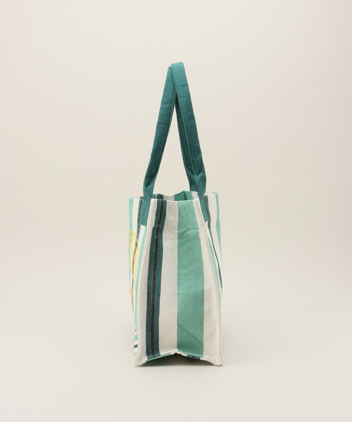 GANNI(ガニー)の「【GANNI / ガニー】 Large Easy Shopper Stripes(トートバッグ・レディース・ブルー/ライトグリーン・FREE)」の4枚目の写真