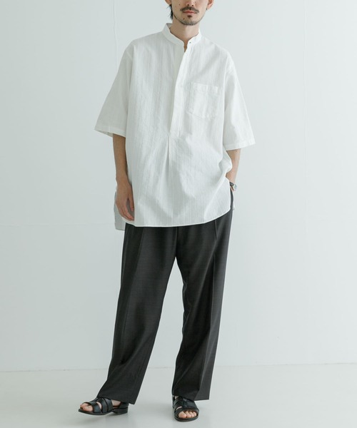 MASTER&Co（マスターアンドコー）の「『別注』MASTER&Co.×UR　COTON DOBBY SHORT-SLEEVE SHIRTS（シャツ/ブラウス・メンズ・ホワイト・3/1）」の3枚目の写真