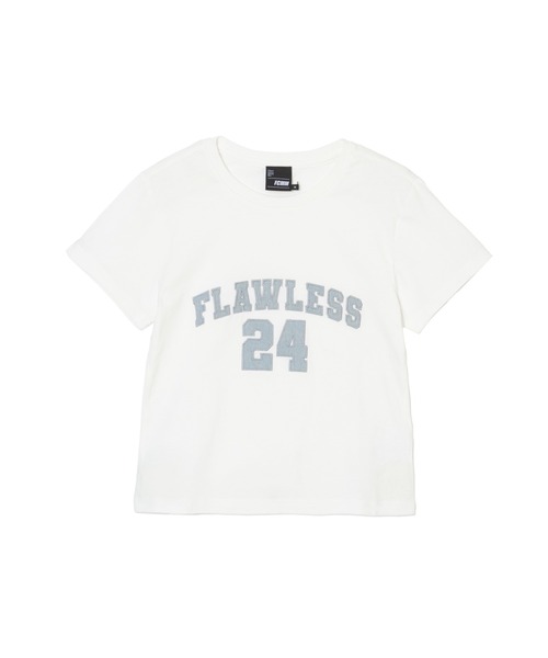 FCMM(エフシーエムエム)の「PIGMENT DENIM CROP TEE/ピグメントデニムクロップT(Tシャツ/カットソー・レディース・ブラック/ホワイト/チャコール・SMALL/MEDIUM)」の10枚目の写真
