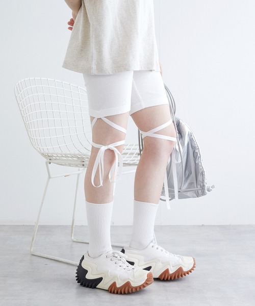 LYFTリブレースアップレギンス w closet（ダブルクローゼット）の「レースアップリブレギンス