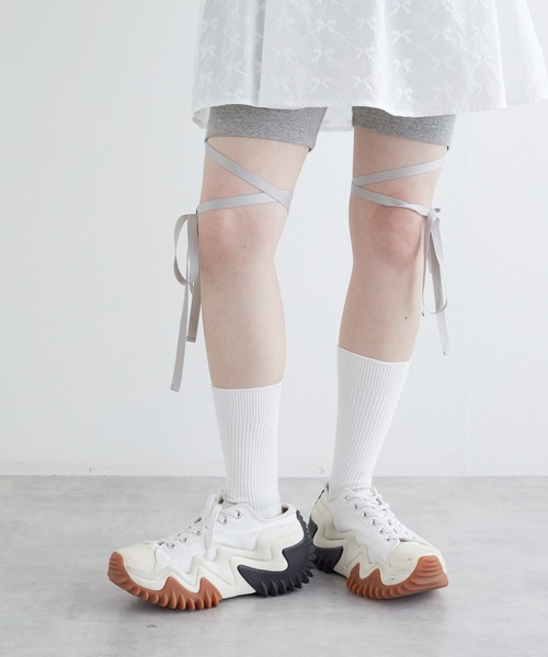 LYFTリブレースアップレギンス w closet（ダブルクローゼット）の「レースアップリブレギンス