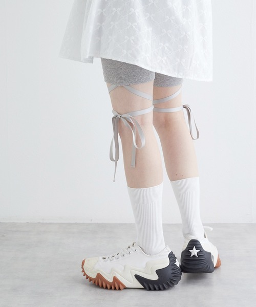 w closet（ダブルクローゼット）の「レースアップリブレギンス