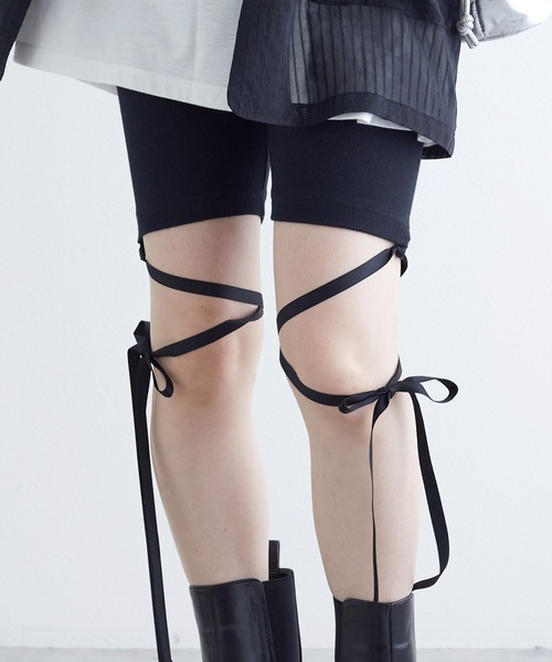 LYFTリブレースアップレギンス w closet（ダブルクローゼット）の「レースアップリブレギンス