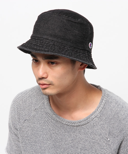 Champion（チャンピオン）の「ユニセックス チャンピオン バイオウォッシュ デニムハット Champion BIO WASH DENIM HAT 150407（ハット・メンズ・ブラック/ブルー・ONE SIZE）」の3枚目の写真