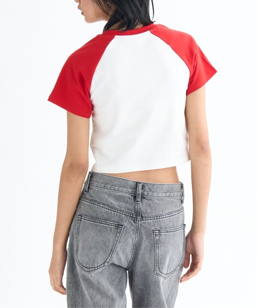 セール】CHAKRA RAGLAN TEE/ロキシーチャクラロゴショート丈半袖