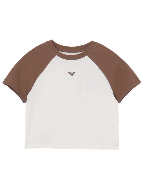 セール】CHAKRA RAGLAN TEE/ロキシーチャクラロゴショート丈半袖