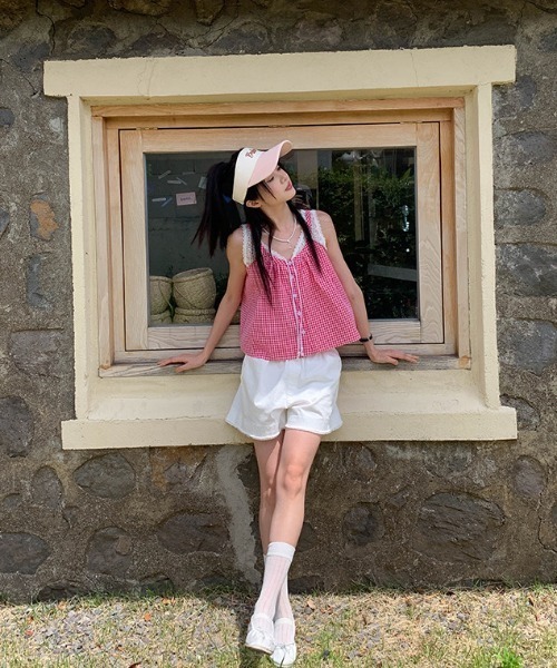 Achic（アシック）の「レイヤード風キャミソール（キャミソール・レディース・ブルー/レッド/ブラック・M）」の14枚目の写真
