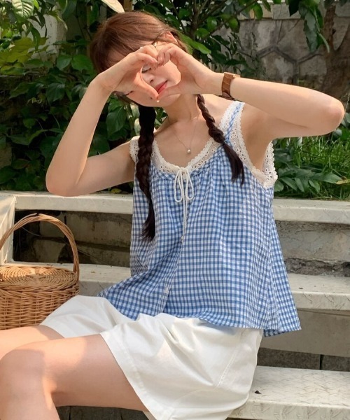 Achic（アシック）の「レイヤード風キャミソール（キャミソール・レディース・ブルー/レッド/ブラック・M）」の18枚目の写真