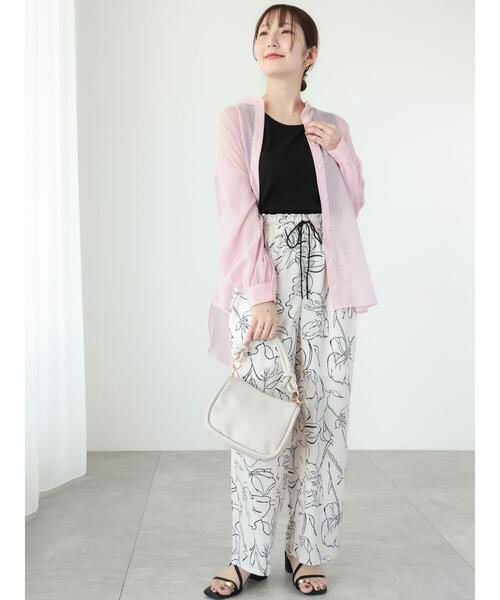 Te chichi TERRASSE(テチチテラス)の「◎パールボタンシアーシャツ(シャツ/ブラウス・レディース・ブルー/ピンク/ブラック/オフホワイト・F)」の19枚目の写真