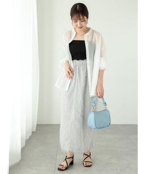 Te chichi TERRASSE(テチチテラス)の「◎パールボタンシアーシャツ(シャツ/ブラウス・レディース・ブルー/ピンク/ブラック/オフホワイト・F)」の17枚目の写真