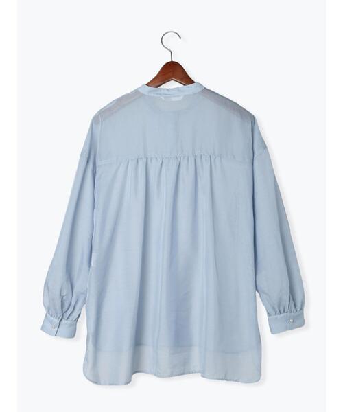 Te chichi TERRASSE(テチチテラス)の「◎パールボタンシアーシャツ(シャツ/ブラウス・レディース・ブルー/ピンク/ブラック/オフホワイト・F)」の10枚目の写真