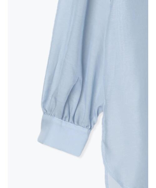 Te chichi TERRASSE(テチチテラス)の「◎パールボタンシアーシャツ(シャツ/ブラウス・レディース・ブルー/ピンク/ブラック/オフホワイト・F)」の8枚目の写真