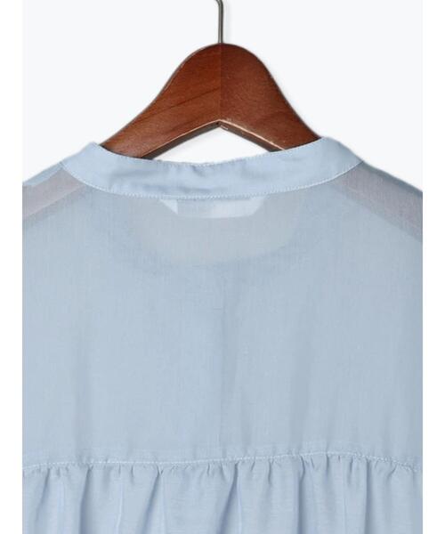 Te chichi TERRASSE(テチチテラス)の「◎パールボタンシアーシャツ(シャツ/ブラウス・レディース・ブルー/ピンク/ブラック/オフホワイト・F)」の6枚目の写真