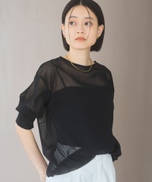 A part by | チュールパフプルオーバー_半袖(Tシャツ/カットソー)