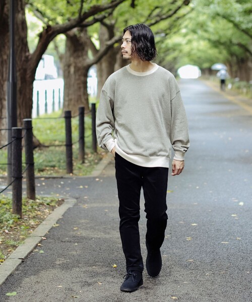 B:MING by BEAMS（ビーミングバイビームス）の「バーズアイ ジャカード カットソー（スウェット・メンズ・ホワイト系その他5/ネイビー・SMALL/MEDIUM/LARGE/X-LARGE）」の7枚目の写真