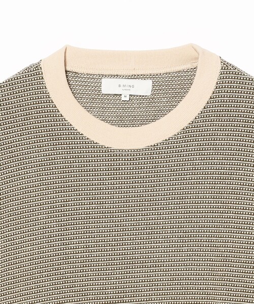 B:MING by BEAMS（ビーミングバイビームス）の「バーズアイ ジャカード カットソー（スウェット・メンズ・ホワイト系その他5/ネイビー・SMALL/MEDIUM/LARGE/X-LARGE）」の20枚目の写真