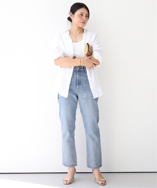 DEUXIEME CLASSE - ドゥーズィエムクラス MUSE LINEN WASH シャツ サックスブルー LINEN WASH CACHE シャツ（シャツ／ブラウス）｜MUSE de
