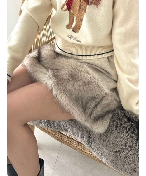 LILY BROWN（リリーブラウン）の「エコファーミニスカショーパン（その他パンツ・レディース・ブラウン/グレー/アイボリー・0/1）」の10枚目の写真