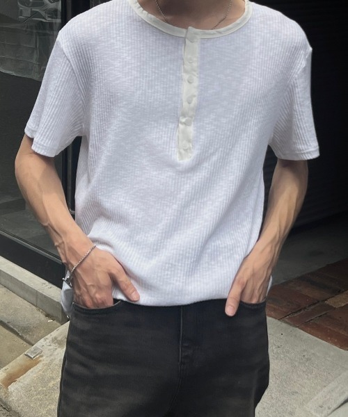 ヘンリーネック ルーズ Tシャツ 5色 半袖 トップス 韓国 cr9816 楽天市場】Tシャツ レディース 5分袖 春 夏 トップス 薄手