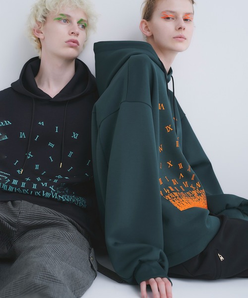 CULLNI SHAREEFブラック フーディ SHAREEF ONLINE SHOP / CULLNI & shareef Logo Embroidery Hoodie