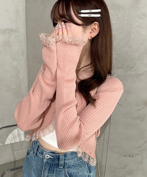 セール】レースボレロカーディガン（カーディガン/ボレロ）｜one after