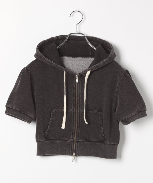 Heather（ヘザー）の「WZIPフーディ（半袖）　139132（パーカー・レディース・スミクロ/オートミール/グレー・FREE）」の11枚目の写真