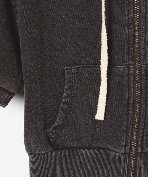 Heather（ヘザー）の「WZIPフーディ（半袖）　139132（パーカー・レディース・スミクロ/オートミール/グレー・FREE）」の7枚目の写真