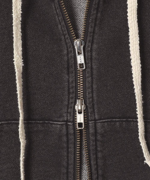 Heather（ヘザー）の「WZIPフーディ（半袖）　139132（パーカー・レディース・スミクロ/オートミール/グレー・FREE）」の6枚目の写真