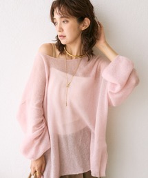 【やわらかな肌触り】ミニスパングルルーズニット