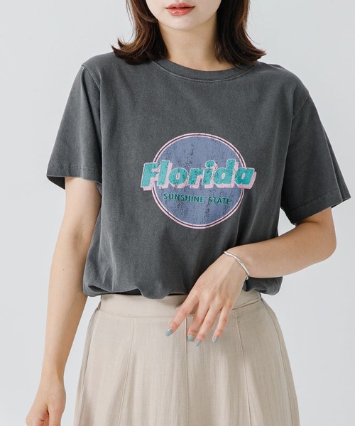 URBAN RESEARCH Sonny Label(アーバンリサーチサニーレーベル)の「ピグメントアソートプリントTシャツ(Tシャツ/カットソー・レディース・ブラック系その他/スミクロ/ピンク・FREE)」の3枚目の写真