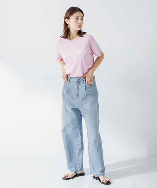 URBAN RESEARCH Sonny Label(アーバンリサーチサニーレーベル)の「ピグメントアソートプリントTシャツ(Tシャツ/カットソー・レディース・ブラック系その他/スミクロ/ピンク・FREE)」の22枚目の写真