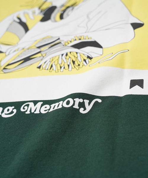 Tシャツ・カットソー MEMORY T-SHIRT MEMORY】ショート丈 シンプルMEMORY刺繍ヘビーウェイトTシャツ