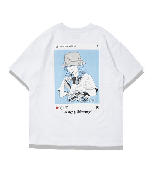 Tシャツ・カットソー MEMORY T-SHIRT MEMORY】ショート丈 シンプルMEMORY刺繍ヘビーウェイトTシャツ