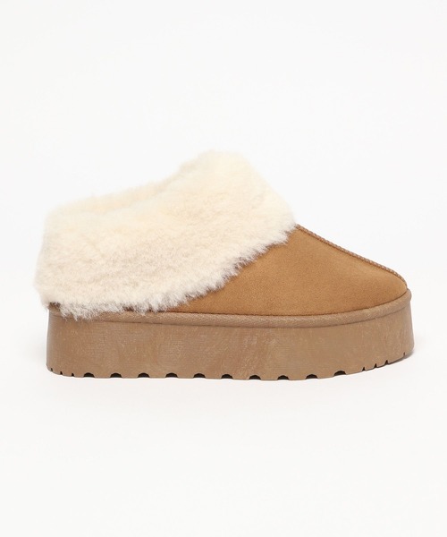 GLOBAL WORK（グローバルワーク）の「厚底ムートンサボ/AND YUA ANY/131641（ブーツ・キッズ・ブラック/キャメル・LARGE/MEDIUM）」の14枚目の写真