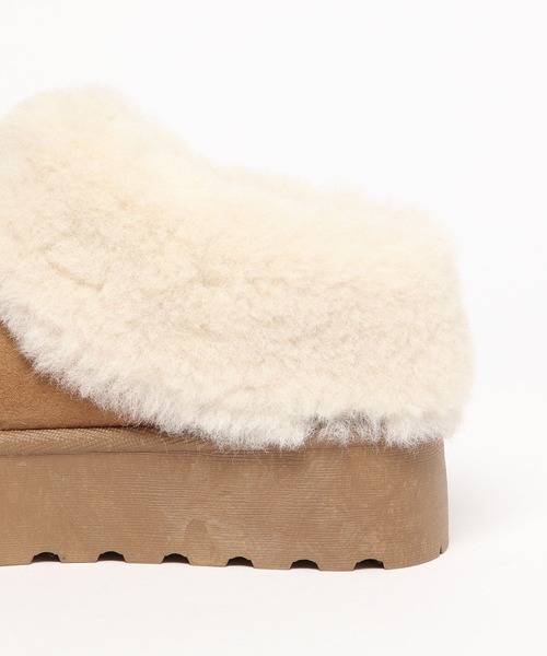 GLOBAL WORK（グローバルワーク）の「厚底ムートンサボ/AND YUA ANY/131641（ブーツ・キッズ・ブラック/キャメル・LARGE/MEDIUM）」の17枚目の写真