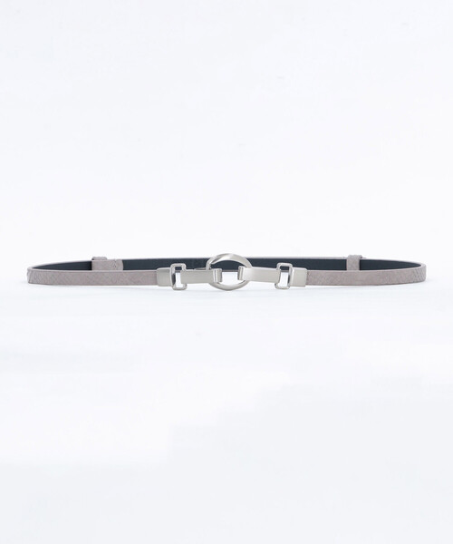COMME CA ISM（コムサイズム）の「フェイクレザースライドフックベルト（１．０㎝巾）（ベルト・レディース・ガンメタ/グレイッシュベージュ/チャコール・FREE）」の3枚目の写真