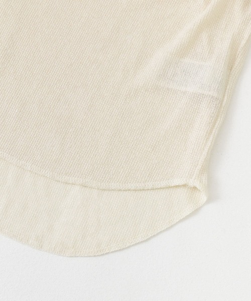 URBAN RESEARCH Sonny Label（アーバンリサーチサニーレーベル）の「シアーワッフルロングTシャツ（Tシャツ/カットソー・レディース・グレー/ホワイト系その他/イエロー・FREE）」の6枚目の写真