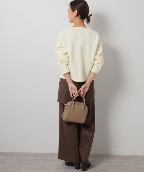 JOURNAL STANDARD relume(ジャーナルスタンダード レリューム)の「《WEB限定追加》ウォッシャブルスポンジニットクルーネックカーディガン(カーディガン/ボレロ・レディース・ネイビー/ホワイト/ブラック・FREE)」の10枚目の写真