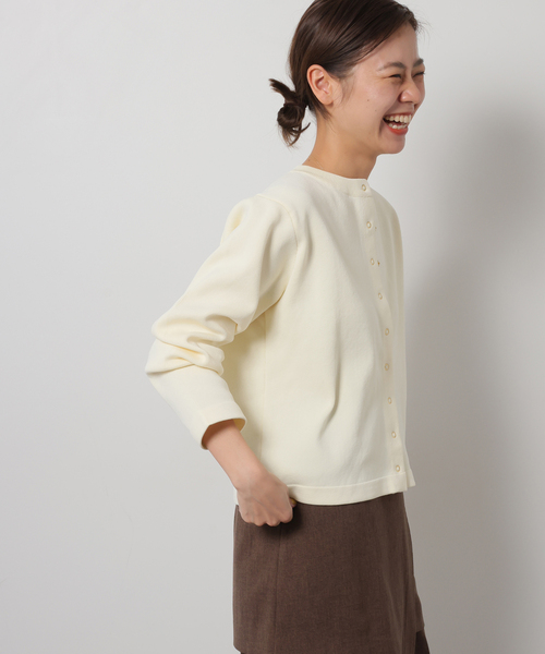 JOURNAL STANDARD relume(ジャーナルスタンダード レリューム)の「《WEB限定追加》ウォッシャブルスポンジニットクルーネックカーディガン(カーディガン/ボレロ・レディース・ネイビー/ホワイト/ブラック・FREE)」の13枚目の写真